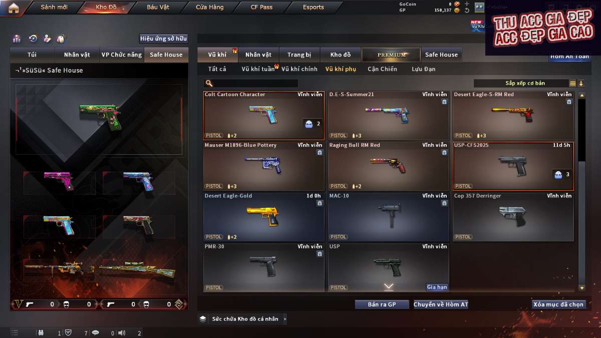 shop acc cf uy tin gia re